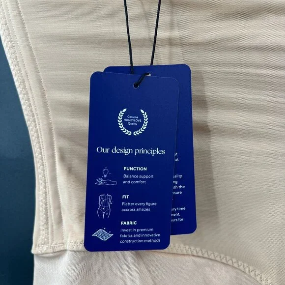 NEW Honeylove Super Power Brief Sand tan nude high rise shapewear compression XL - Picture 5 of 13